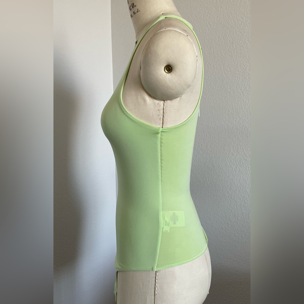 Express - Light Lime Green Bodycon Bodysuit NWT - Picture 2 of 4